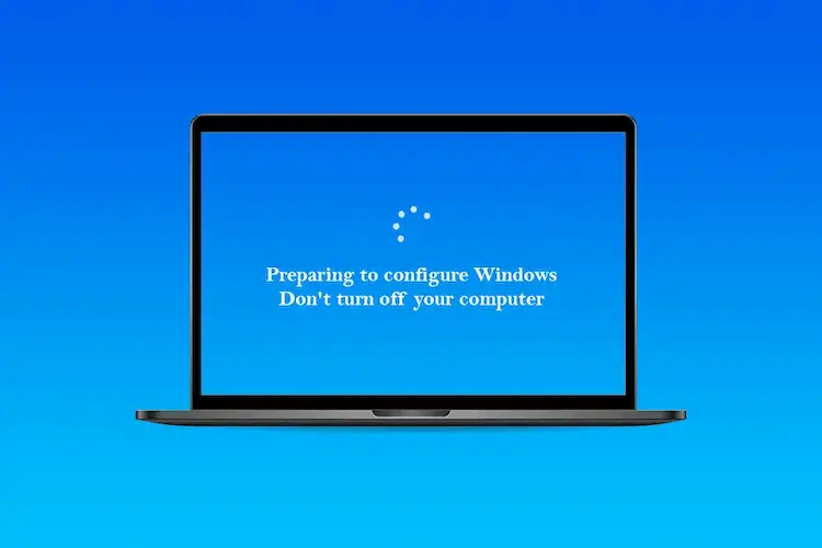 رفع مشکل پیغام preparing to configure windows رفع مشکل پیغام preparing to configure windows